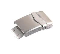 dvnFWKc Fibbia della chiusura di distribuzione, Fibbia for cinturino in acciaio inossidabile 16L da 18 mm a 22, chiusura con doppio pulsante di blocco(Silver,20mm)