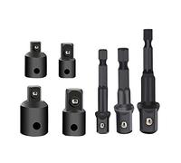 dvnFWKc kit di adattatori per boccole d'urto, Kit di punte for trapano con attacco a biella, adattatore for bussola prolunga a impatto da 7/8/16/24 pezzi(7pcs)