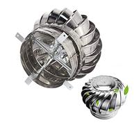dvnFWKc Turbine eoliche rotanti, Sfiato del Camino sul Tetto con Tappo di Scarico in Acciaio Inossidabile, Il Tappo di Ventilazione Ruota automaticamente Attraverso Il Vento/Flusso d'Aria