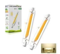 Dvnoua R7S LED 78mm Dimmerabile 10W, Lampadina R7S LED 78mm Equivalente a 100W Lampada Alogena, Lampada R7S LED Bianco Naturale 4000K 1000LM, Nessun Sfarfallio,Illuminazione Fascio 360°, 2 Pezzi