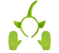 DVOFU 2 cerchietti per capelli e guanti Dipsy con personaggi dei cartoni animati, decorazione per feste di Halloween, per adulti e bambini, accessorio regalo