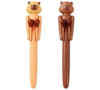 DVOFU 2 penne da boxe a tema orso divertente a tema orso penna a forma di animale carino penna con braccio perforante e pulsante suono nitido per feste di Natale, regali per ufficio e scuola.