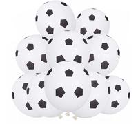 DVOFU 32 palloncini in lattice da calcio, 30 cm, colore bianco e nero, decorazioni per feste di compleanno, a tema sportivo, forniture per feste di compleanno per uomini amanti dello sport