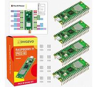 DVOZVO Raspberry Pi Pico W con intestazioni pre-saldate, chip Raspberry Pi RP2040, connettività wireless WiFi, confezione da 4