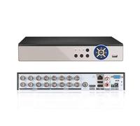 DVR 16 Canali 5MP Professionale - Registratore per Telecamere Videosorveglianza IP, PoE, WiFi e Coassiali