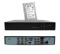 DVR 4 Canali con HARD DISK 500 GB Ibrido AHD IP ANALOGICO TVI CVBS IN ITALIANO