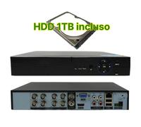 DVR 8 Canali 5 in 1 ibrido hard disk 1000 GB P2P Professionale manuale ITA