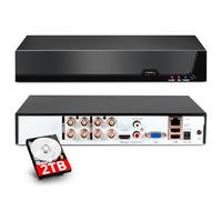 DVR 8 Canali di Sorveglianza, Videoregistratore 5MP Lite 6 in1 Registratore di Sicurezza con HDD 2TB, Rilevamento di Persone/Veicoli per Sistema di Telecamere CCTV Analogico/XVI AHD TVI CVBS CVI IP