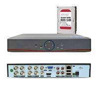 Dvr 8 Canali con HARD DISK 500GB ibrido iPhone Android P2P KIT CCTV ITALIANO