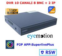 Dvr 8 Canali e 2 IP 5 MP Xvr manuale Italiano P2P con Analisi Video Invio Email