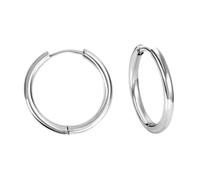 DVRK® 2 Orecchini Uomo Cerchio in Oro 18k o Argento su Base di Acciaio Inossidabile 316L - Orecchini Uomo 15 mm Resistenti all'Acqua e al Sudore - Gioelli - Unisex