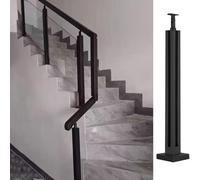 DVTFRUI 304 Ringhiera in Vetro in Acciaio Inox Spigot con Fessure E Base, Staffa per Morsetto in Vetro Resistente per Balaustre di Coperta, Balcone, Patio, Scale,Corner Post,33.4 inch/85cm