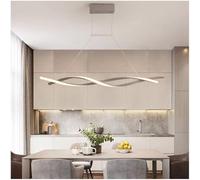 DVTFRUI Lampada A Sospensione LED, Telecomando Luce Pendente, 100cm | lampadario per tavolo lungo a soffitto, led sospensione dimmerabile, Moderno Creativo Spirale Design Lampadario