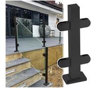 DVTFRUI Palo del Pannello di Vetro, Palo della Ringhiera di Vetro dell'Acciaio Inossidabile 304 per Gradini, Balconi, Scale, con Fessure E Base,Mid Post,35.8 in/91cm