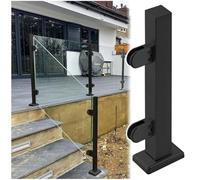 DVTFRUI Palo del Pannello di Vetro, Palo della Ringhiera di Vetro dell'Acciaio Inossidabile 304 per Gradini, Balconi, Scale, con Fessure E Base,End Post,41.3 inch/105cm