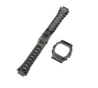 DW5600 Mod Kit Retro Cinturino in Metallo Cassa Compatibile Con Casio DW-5600 GW-B5600 Modificato Vintage Intagliato Stile Indiano 316L Lunetta Cinturino in Acciaio