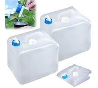 Dwafill Caraffa per acqua da campeggio, pieghevole, 10 l, 20 l, serbatoio dell'acqua da 20 l, pieghevole, per attività all'aperto, campeggio, escursionismo (2, blu, 20 L)