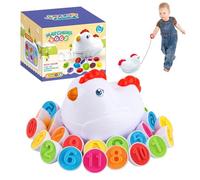 Dwafill Uova Montessori, 12 Uova Abbinate Giocattoli, Stockaggio Automobile Gallina, Giocattoli Sensoriali, Sviluppo Competenze Triage, L'Educazione Prescolare, Pasqua (Numeri Colorati)