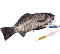 Dwang 1 astuccio per matite con cerniera, custodia realistica a forma di sacchetto a forma di pesce, penne, matite, trucchi, cancelleria e pennarelli