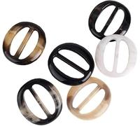Dwang Fermaglio per sciarpa, 6 pezzi, colore casuale, anello per sciarpa, fermagli, fermagli, fermagli, anelli ovali, in plastica, per sciarpe e spille, da uomo, alla moda, da donna