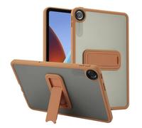 DWaybox Custodia per Xiaomi Redmi Pad 2 9.7 pollici 2026 Modello, Bordo in TPU e in PC Rigido Semitrasparente Satinato, Cavalletto Regolabile con Protezione Antiuurti -Marrone Chiaro