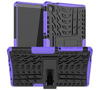 DWaybox per Samsung Galaxy Tab A7 Lite Custodia 2021 8.7" SM-T225/T220, Hybrid Armor Heavy Duty 2in1 TPU + PC Combo Dual Layer Antiurto Custodia Protettiva con Cavalletto - Viola