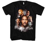 Dwayne Johnson - Maglietta da uomo Dwayne Johnson, The Rock Shirt - Skyscraper, Nero / Duck: multicolore, S