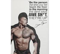 Dwayne Johnson - Poster con citazione N.0, 30 x 20 cm, formato A4, autografato