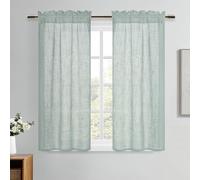 DWCN Tende moderne per finestre, effetto lino, 2 pezzi, altezza 120 x 60 cm, semitrasparenti, per cucina, soggiorno, armadio, cameretta dei bambini, bagno