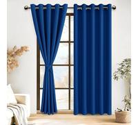 DWCN Tende Moderne per Soggiorno 2 Pannelli, Tende per Interni con Anelli per Camera da Letto, Blu, 167x228 CM (Larghezza x Altezza)