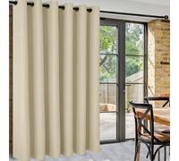 DWCN Tende oscuranti, beige, H213 x 254 cm, divisoria, occhielli, da appendere, protezione dal freddo, oscuranti, per soggiorno, camera da letto, ufficio, 1 pezzo