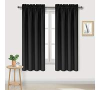 DWCN Tende oscuranti per soggiorno, isolamento termico, per camera da letto, set di 2 pannelli, 106,7 x 160 cm di lunghezza, nero