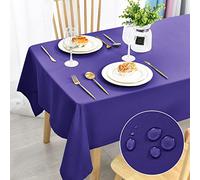 DWCN Tovaglia antimacchia, lavabile, impermeabile, per sala da pranzo, casa, giardino, feste e matrimoni, 110 x 140 cm, colore: viola