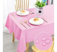 DWCN Tovaglia antimacchia, lavabile, impermeabile, per sala da pranzo, casa, giardino, feste e matrimoni, 90 x 90 cm, colore: rosa
