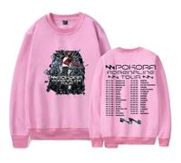 DWDKJU M. Pokora Adrenaline Tour Felpe, Felpe con Cappuccio A Maniche Lunghe, Pullover con Grafica Stampata, Uomo E Donna, Dolce Regalo per L'amante,Rosa,S