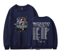 DWDKJU M. Pokora Adrenaline Tour Felpe, Felpe con Cappuccio A Maniche Lunghe, Pullover con Grafica Stampata, Uomo E Donna, Dolce Regalo per L'amante,Blu,M