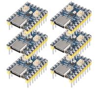 DWEII 6 connettori USB-C RP2040-Zero RP2040 compatibili con Raspberry Pi Microcontroller PICO modulo scheda di sviluppo Processore Dual-core Cortex M0+ 2 MB Supporto flash C/C ++, MicroPython (saldato