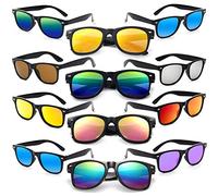 Dwenarry Neonfarben Sonnenbrille Bulk 80er Jahre Bunte Sonnenbrille Party Gefälligkeiten Vintage Party Sonnenbrille für Männer Frauen-12Paar