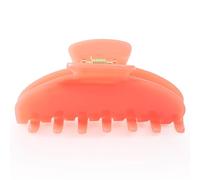Dwenarry Pinza per capelli spessi, antiscivolo, grande, arancione, 10,2 cm