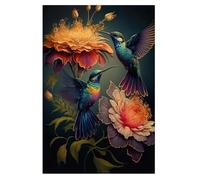 Dwetcxo Stampa su Tela Fiori Gialli Animali Quadri Cucina Bagno Quadri Moderni Soggiorno Camera da Letto Quadro Moderno Soggiorno Canvas Senza Cornice Quadro su Tela Stampe da Parete Moderne 60x90cm