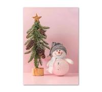 Dwetcxo Stampa su Tela Umano Di Neve Rosa Canvas Quadri Cucina Bagno Quadri Moderni Soggiorno Camera da Letto Stampe da Parete Moderne Quadro Moderno Soggiorno Quadro Su Tela Senza Cornice 30x40cm