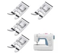 DWFEYO Accessorio Multifunzione Adatto,I 4 Pezzi Universali per Macchine Da Cucire Multiuso Piedino Dritto A Zig-Zag, per Tutte Le Macchine Da Cucire Singer Brother Janome E Babylock Con Gambo Basso