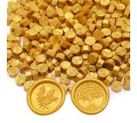 DWFEYOI 100 Pezzi Perline di Ceralacca per Inviti Biglietti Buste Confezioni di Vino Confezioni Regalo, Kit Sigillo di Cera Ottagonale con 1 Cucchiaio per Sciogliere Cera,per Timbro Sigillo di Cera