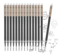DWFEYOI 15 mine di ricambio cancellabili compatibili con penne gel nero tratto 0,7 mm di spessore I mine di ricambio per penne gel cancellabili I ricariche per gel roller con