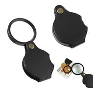 DWFEYOI 2 Pieces Portable Magnifying Glass, Pocket Magnifying Glass 15x Reading Lens, Folding Magnifying Glass, Portable Magnifier for Books Reading Newspapers,lente ingrandimento