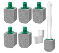 DWFEYOI 6 Pezzi Pietra Pomice Naturale Pulizia con Manico,Pietra Pomice per WC, Pomice a Testa Tonda Può Essere Utilizzato per Pulire Le Macchie in Bagni, Toilette, Lavello, Cucine e Piscine