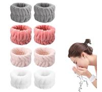 DWFEYOI 8 Pcs Skincare Absorbent Face Wash Wristbands Face Wash Wristbands for Washing and Skin Care Wristbands Sponge for Skincare for Sports Yoga Spa Shower,fascia e polsini skincare