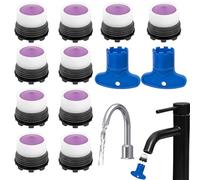 DWFEYOI 8 Pezzi Aeratore Rubinetto M16.5, Rompigetto Rubinetto Cucina Plastica, M16.5 Filtri Rubinetti Lavandino, Filtri Rubinetto con 2 Chiave Aeratore Rubinetto, Aeratori per Rubinetto per Bagno