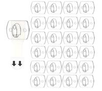 DWFEYOI Clip Adesive Trasparenti per Decorazioni Interne, Confezione da 60 Mini Ganci e 48 Piccole Strisce Adesive - Decora Senza Forare, Danneggiare il Muro o Lasciare Residui Appiccosi