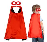 DWFEYOI Set da 2 pezzi Super Eroi Maschera e Mantello, Mantelle da Supereroe per Bambini Giocattoli per Bambino di 3-9 Anni Regali per Bambini Costumi da Supereroe